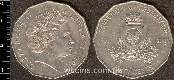 Монета Австралія 50 центів 2001