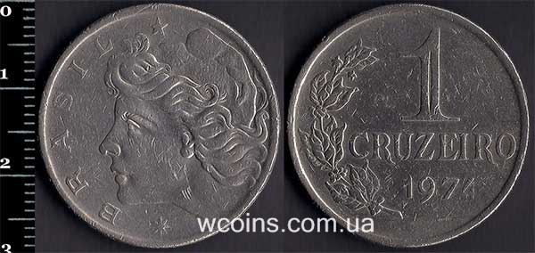 Монета Бразілія 1 крузейро 1974