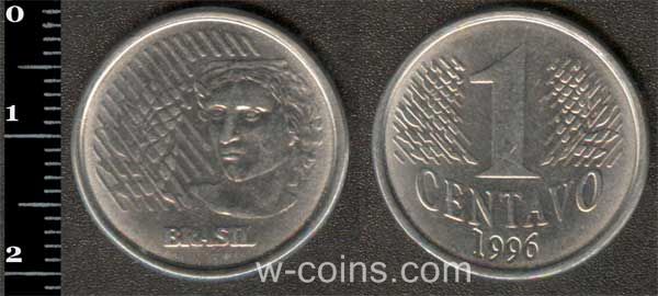 Монета Бразілія 1 сентаво 1996