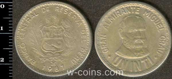Монета Перу 1 інті 1987