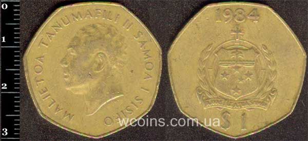 Монета Самоа 1 тала 1984