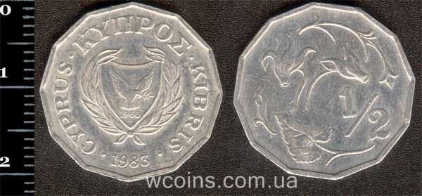 Монета Кіпр 1/2 цента 1983
