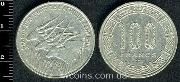 Coin Central African Republic 100 francs 2003