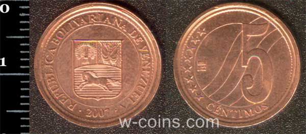 Монета Венесуела 5 сентимо 2007