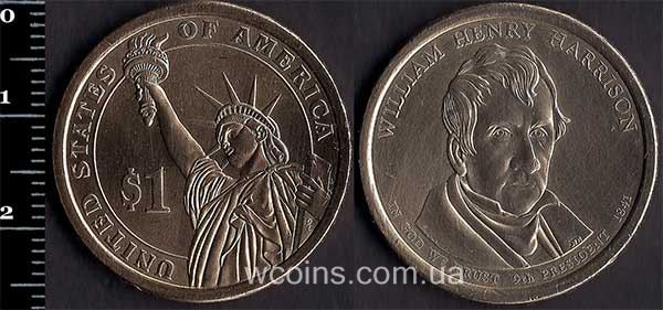 Монета США 1 долар 2009  Вільям Генрі Гаррісон