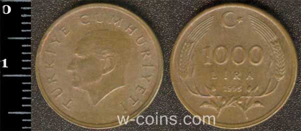 Монета Турція 1000 лір 1995