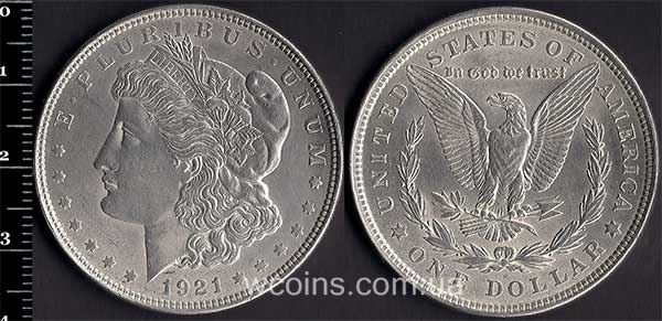 Монета США 1 долар 1921