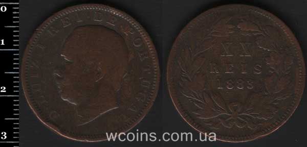 Coin Portugal 20 reis 1883