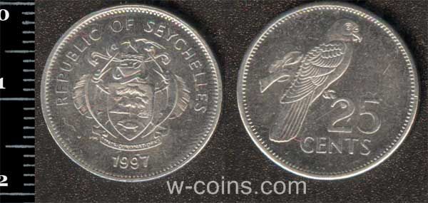 Coin Seychelles 25 cents 1997