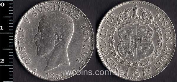 Монета Швеція 1 крона 1941