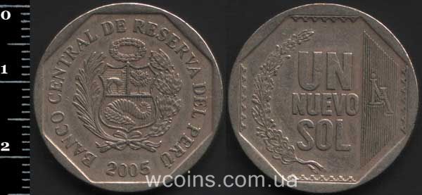 Монета Перу 1 новий соль 2005