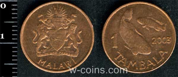 Монета Малаві 1 тамбала 2003