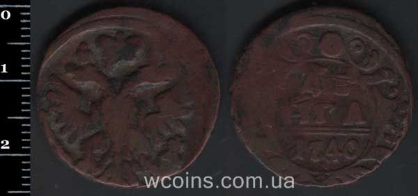 Coin Russia denga 1740