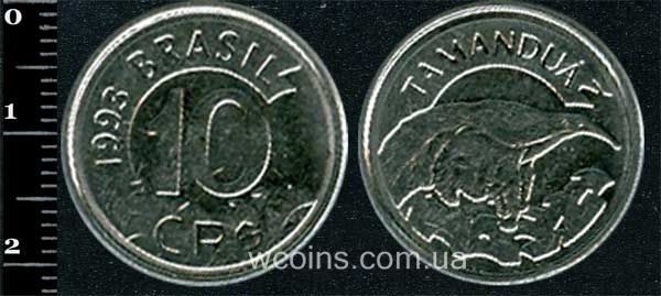 Монета Бразілія 10 крузейро реал 1993