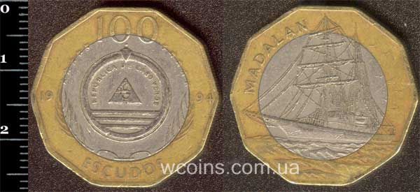 Монета Кабо-Верде 100 ескудо 1994