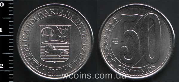 Монета Венесуела 50 сентимо 2007
