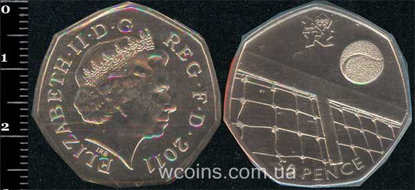 Монета Великобританія 50 пенсів 2011