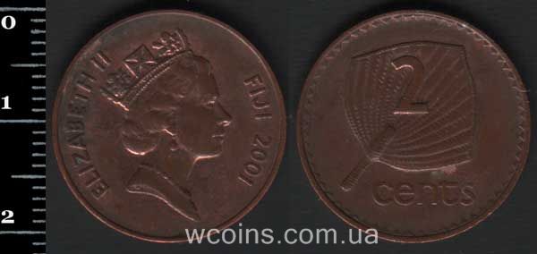 Монета Фіджі 2 цента 2001