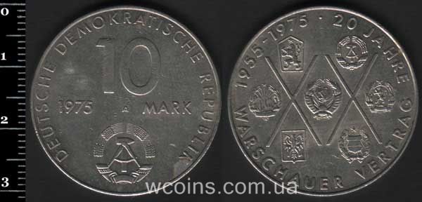 Монета Німеччина 10 марок 1975