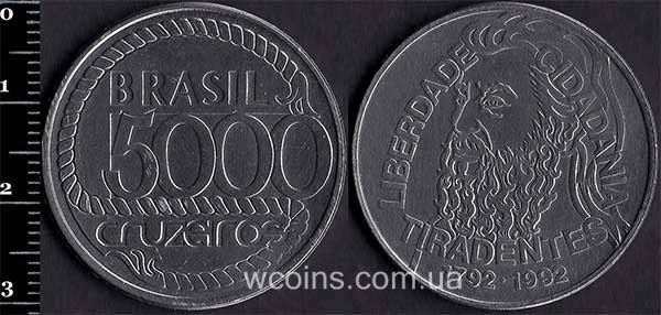 Монета Бразілія 5000 крузейро 1992