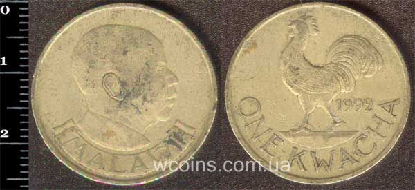 Монета Малаві 1 квача 1992