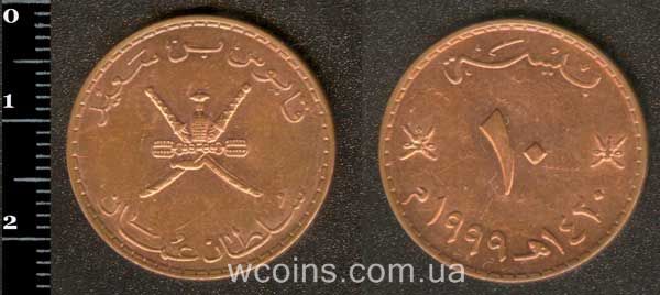 Монета Оман 10 байз 1999