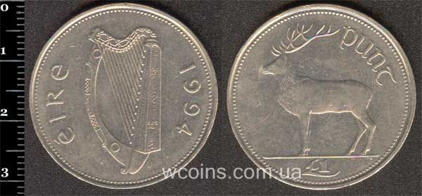 Монета Ірландія 1 фунт 1994