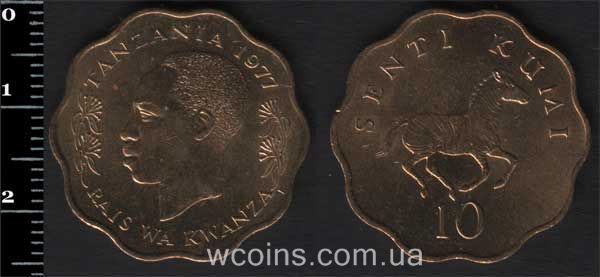 Монета Танзанія 10 сенті 1977