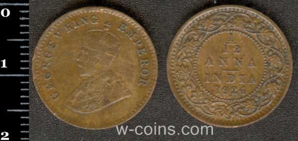Монета Індія 1/12 анни 1924
