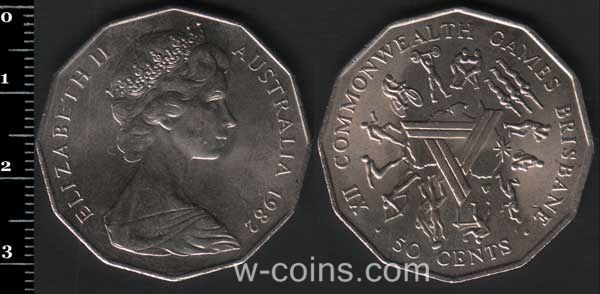 Монета Австралія 50 центів 1982