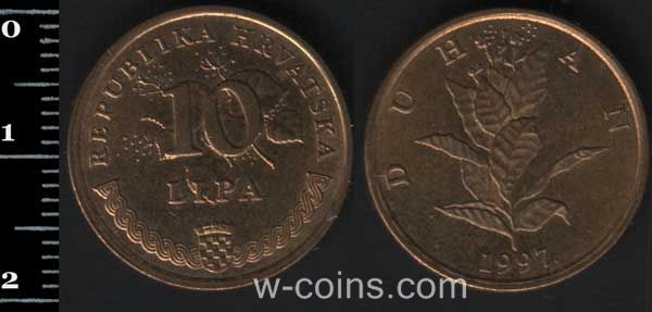 Coin Croatia 10 lipa 1997