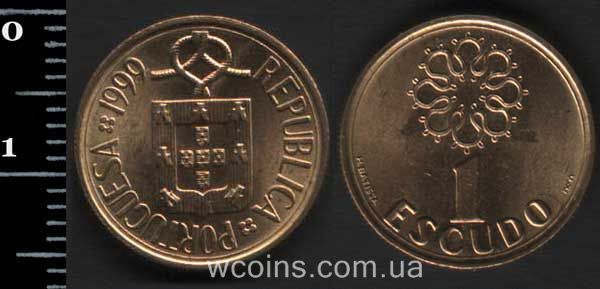 Монета Портуґалія 1 ескудо 1999