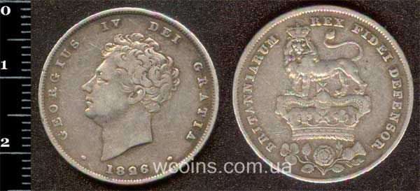 Монета Великобританія шилінг 1826