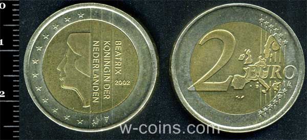 Монета Нідерланди 2 євро 2002