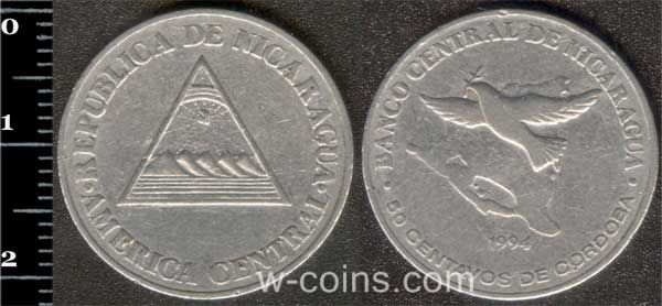 Монета Нікарагуа 50 сентавос 1994