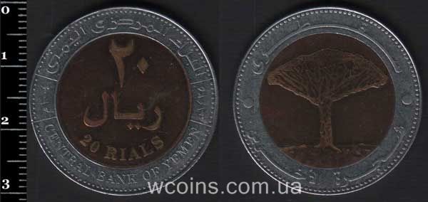 Coin Yemen 20 rials 2004
