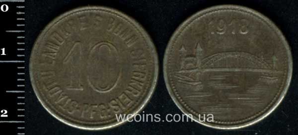 Монета Німеччина - нотгельди 1914 - 1924 10 пфенігів 1918
