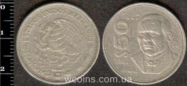 Coin Mexico 50 peso 1987