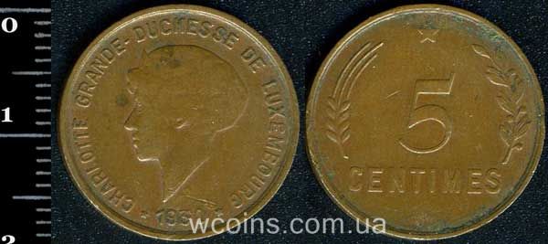 Монета Люксембург 5 сантимів 1930