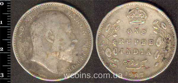 Coin India 1 rupee 1907