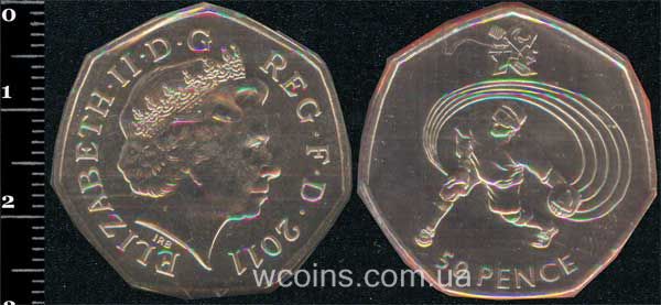 Монета Великобританія 50 пенсів 2011