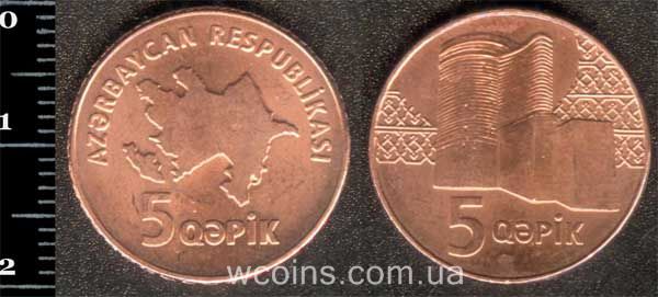 Монета Азербайджан 5 капіків 2006