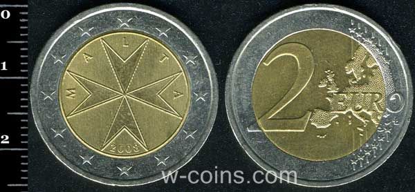 Монета Мальта 2 євро 2008