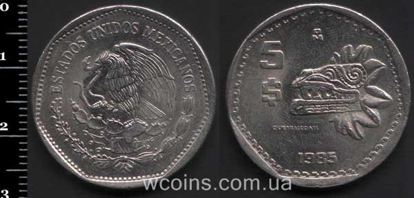 Coin Mexico 5 peso 1985