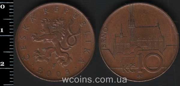 Монета Чехія 10 крон 2003