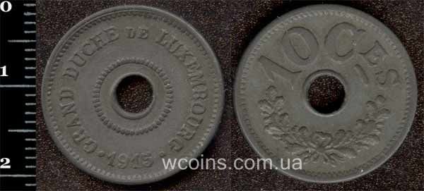 Монета Люксембург 10 сантимів 1915