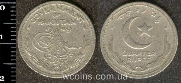 Монета Пакистан 1/4 рупії 1949