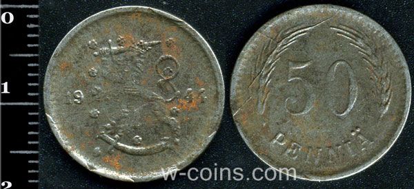 Монета Фінляндія 50 пенсів 1944