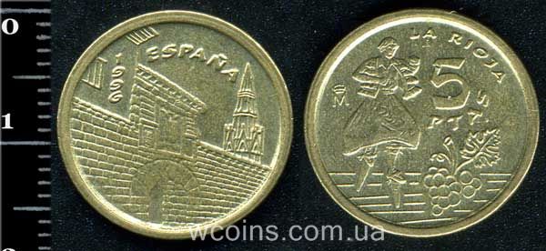 Монета Іспанія 5 песет 1996