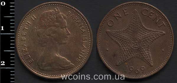 Монета Багамські острови 1 цент 1969